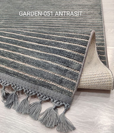 Decoser Garden Koleksiyonu Dokuma Halı DH051 Antrasit