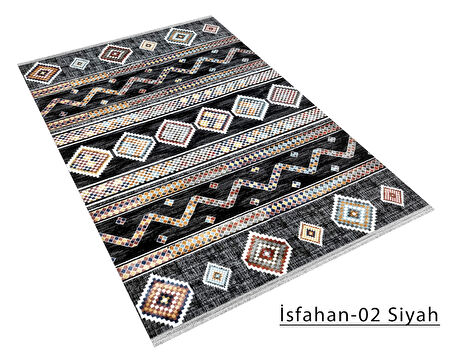 Decoser İsfahan Koleksiyonu Dokuma Halı IS0002 Siyah