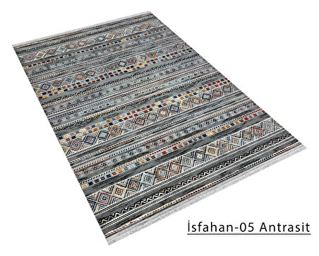 Decoser İsfahan Koleksiyonu Dokuma Halı IS0005 Antrasit
