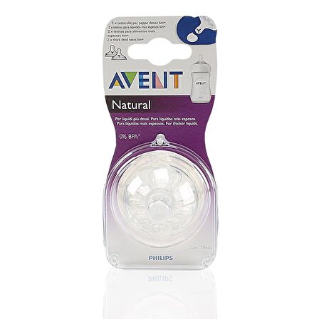 Philips Avent Natural Orta Akış 0 + Ay 2'li Biberon Emziği