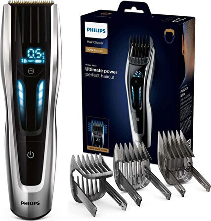 Philips HC9450/15 Series 9000 Saç Sakal Kesme Makinesi – Dijital, Kablosuz, 400 Ayar, Titanyum Bıçak