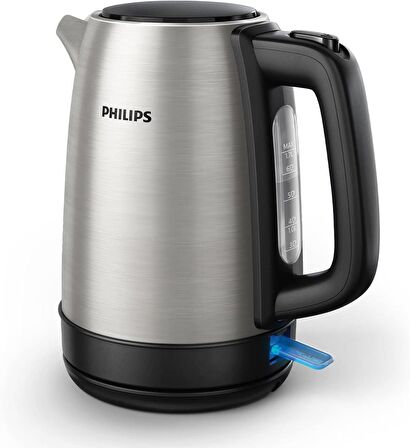 Philips HD9350/90 çelik Su Isıtıcı, 1.7 L Hazne, 360 Dereceli Taban, Otomatik Kapanma, Gri (OUTLET - TEŞHİR)