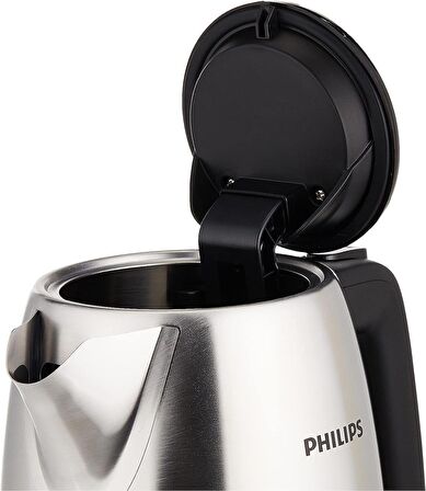 Philips HD9350/90 çelik Su Isıtıcı, 1.7 L Hazne, 360 Dereceli Taban, Otomatik Kapanma, Gri (OUTLET - TEŞHİR)