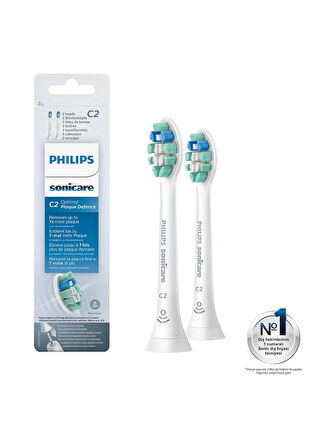 Philips Sonicare HX9022/10 - Optimal Plaque Defence - Sonic Şarjlı Diş Fırçası Yedek Başlıkları - 2'li Beyaz