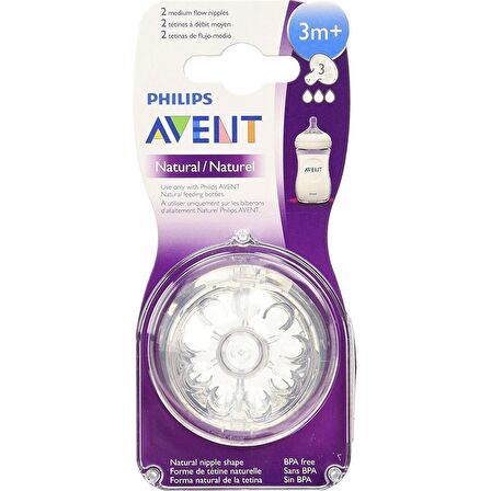 Philips Avent Natural Biberon Emziği +3 Ay 2li