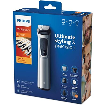 Philips MG7715/15 11 Başlıklı Şarjlı Islak/Kuru Saç-Sakal-Vücut Çok Amaçlı Tıraş Makinesi 