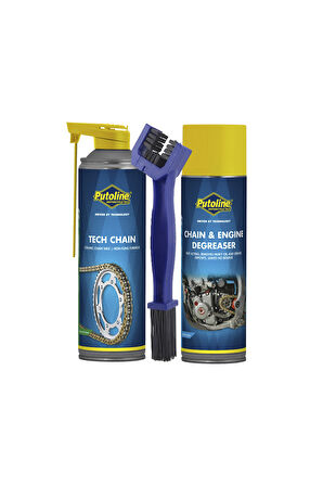 Putoline ZİNCİR BAKIM SET-2 TECH CHAİN & CHAİN ENGİNE & TEMİZLEME FIRÇASI