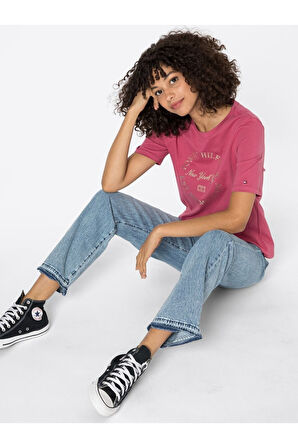 Desen Baskılı Kadın T-Shirt