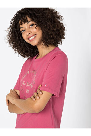 Desen Baskılı Kadın T-Shirt