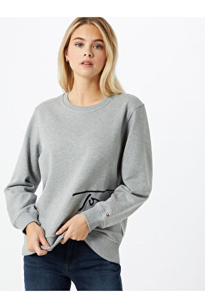 organik pamuk nakışlı relaxed kesim sweatshirt