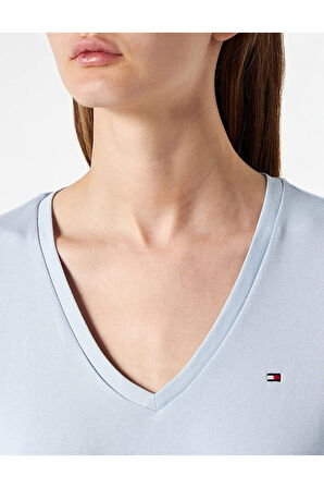 Strıpe Slim Fıt V-neck t-shirt