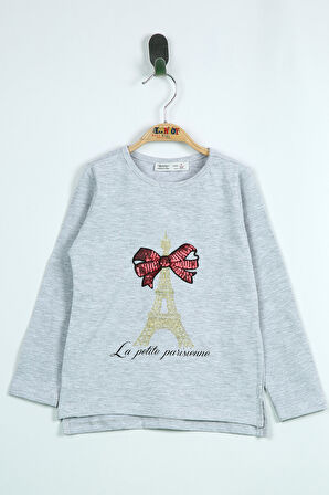 Toontoy Kız  Çocuk Tişört Paris Baskılı