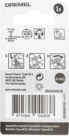 Dremel SC402 EZ SpeedClic Mandren 3,2 mm