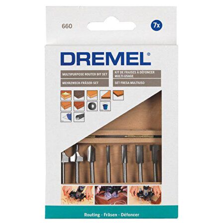 Dremel 660 Çok Amaçlı Freze Ucu Seti 7 Parça