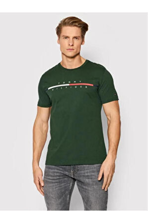 ORGANIC COTTON CHEST SPLIT LOGO REGULAR FIT MEN T-SHIRT