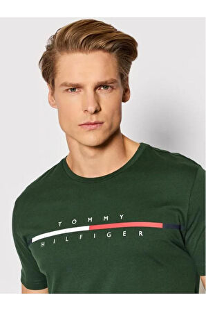 ORGANIC COTTON CHEST SPLIT LOGO REGULAR FIT MEN T-SHIRT