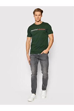 ORGANIC COTTON CHEST SPLIT LOGO REGULAR FIT MEN T-SHIRT