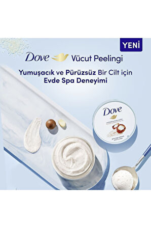 Dove Vücut Peelingi Macademia Fındığı Ve Pirinç Sütü 225 ml 