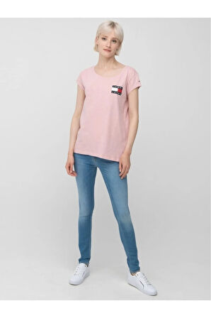 Tommy Hılfıger Chest Box Logo Women Tee