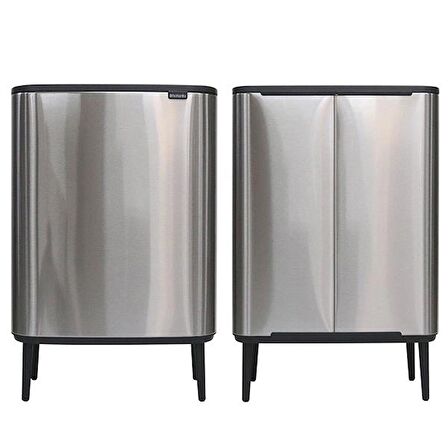 Brabantia Çöp Kutusu 30 + 30 lt Bo Touch Dokunmatik Kapak Mat Çelik 130649