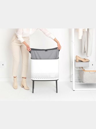 Brabantia Bo Beyaz Plastik Kapaklı Çamaşır Sepeti 60lt 
