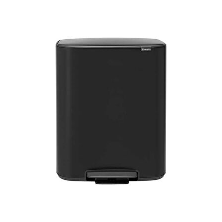 Brabantia Bo Matt Black Pedallı Çöp Kutusu 60lt (plastik İç Kovalı) (8710755211362)