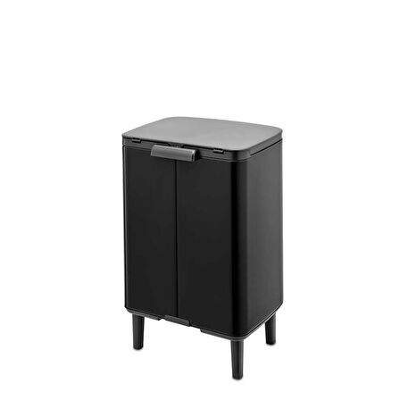 Brabantia Mat Siyah Ayaklı Çöp Kutusu 12 litre 