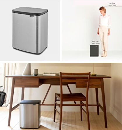Brabantia Bo Fpp Matt Steel Çöp Kutusu 12lt 