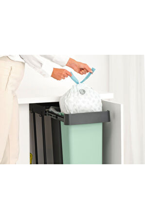 Brabantia Sort&go Buılt–ın Dark Grey Çöp Kutusu 2x30lt 