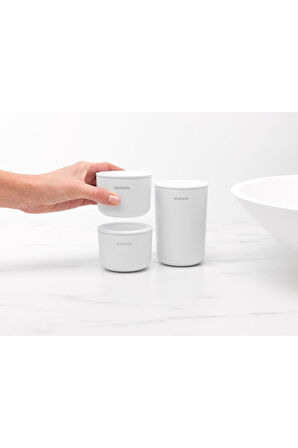 Brabantia Renew Whıte 3lü Kapaklı Plastik Düzenleyici