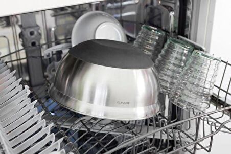 Brabantia Karıştırma Kabı Seti 1, 1,6 & 3 litre - Mat Çelik / Siyah