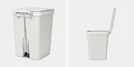 Brabantıa Stepup Açık Gri Plastik Pedallı Çöp Kutusu 25 lt 