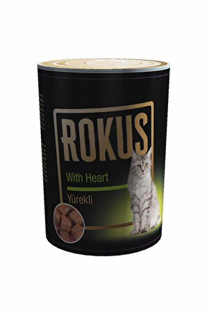 Rokus Yürekli Kedi Konservesi 410 Gr 24 Adet