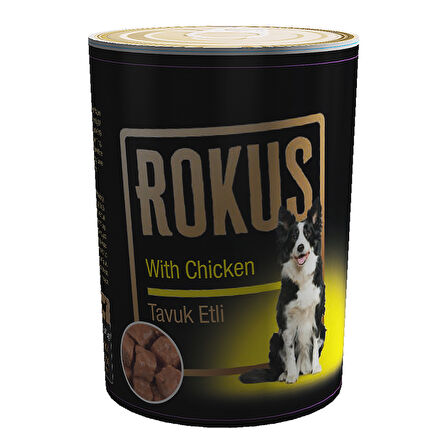 Rokus Tavuklu Köpek Konservesi 410 Gr 24 Adet