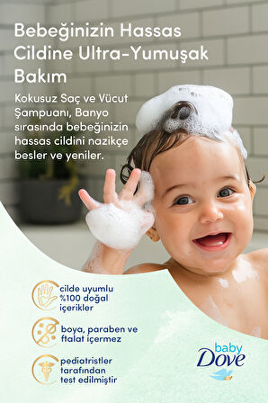 Bebekler için Kokusuz Saç ve Vücut Şampuanı 200 ml
