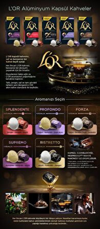 L'OR - Splendente - Intensity 7 - Nespresso Uyumlu 10 Adet Alüminyum Kapsül Kahve