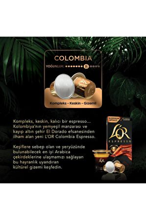 L'OR Espresso Origin Colombia 8 Kapsül Kahve 10 Adet