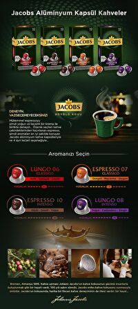 Jacobs Espresso 7 Classico Nespresso Uyumlu Alüminyum Kapsül Kahve 10 Adet X 5 Paket