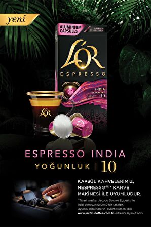 L'OR Espresso Origin India 10 Kapsül Kahve 10 Adet