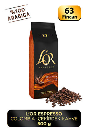 L'OR ESPRESSO COLOMBIA ÇEKİRDEK KAHVE 500GR