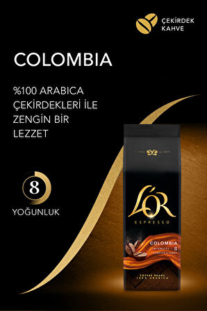 L'OR ESPRESSO COLOMBIA ÇEKİRDEK KAHVE 500GR