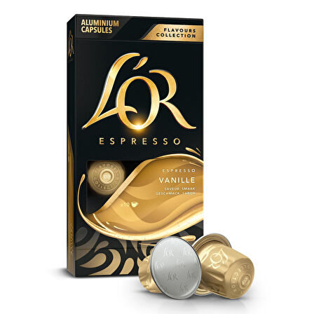 L'OR Vanilya Aromalı Nespresso Uyumlu Alüminyum Kapsül Kahve 10'lu