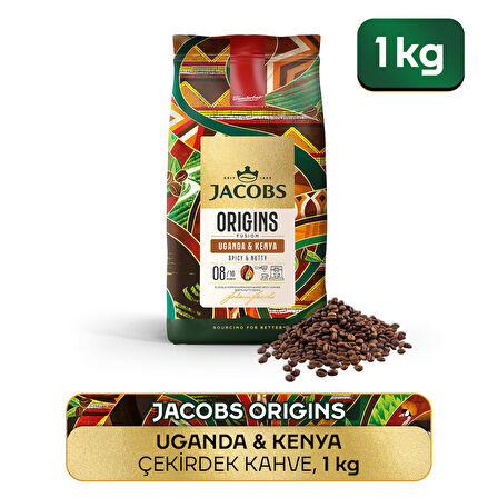 Jacobs Origins Uganda & Kenya Çekirdek Kahve 1 Kg