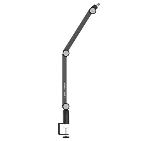 Thronmax S2 Caster Boom Stand Siyah 3m XLR 360° Ayarlanabilir Kablo Klipsli Mikrofon Standı 35774