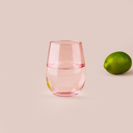 Alpina 3'lü Meşrubat ve Su Bardağı - Pembe - 350 ml