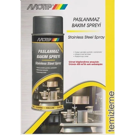 Motip Paslanmaz Çelik İnox Temizleme Spreyi 500 mL