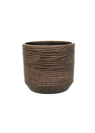 Jefta Siyah Seramik Saksı 19x17 cm 