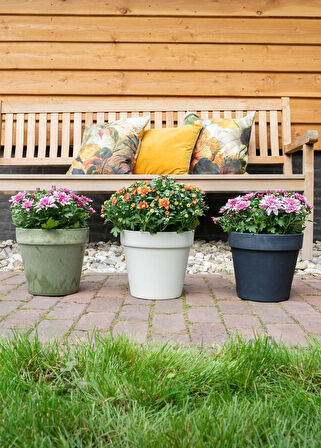 Nayla Siyah Plastik Saksı 25x23cm