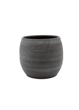 Esra Gri Seramik Saksı 15x13 cm 