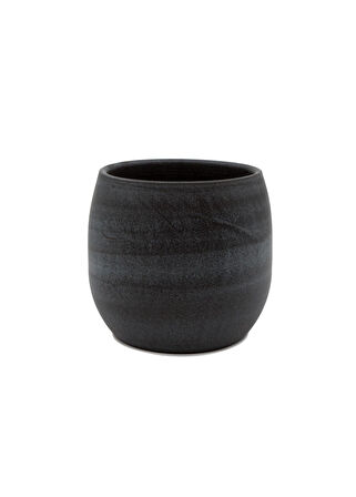 Esra Antrasit Seramik Saksı 15x13 cm 